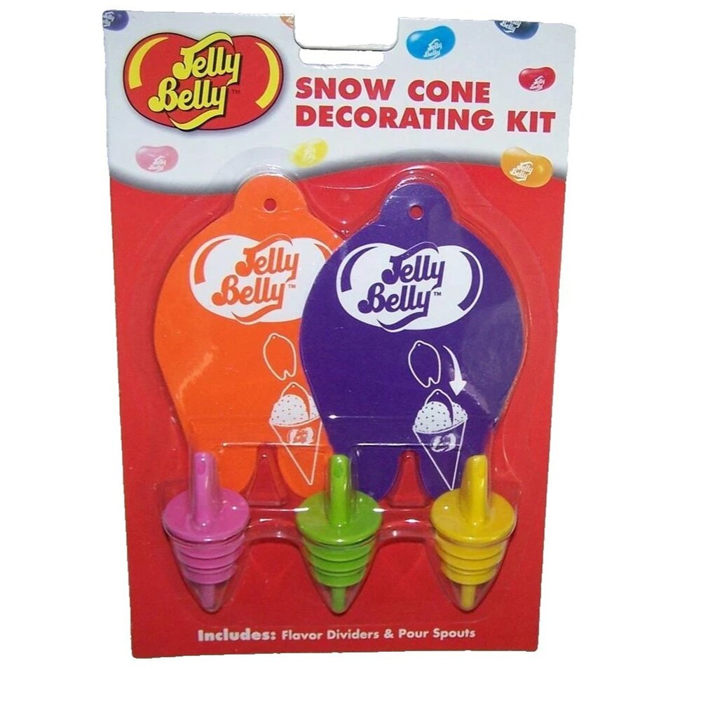 Jelly Belly Snow Cone Decorating Kit Flavor Dividers & Pour Spouts